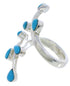 Southwest Turquoise Sterling Silver Ring Size 7-3/4 QX87525